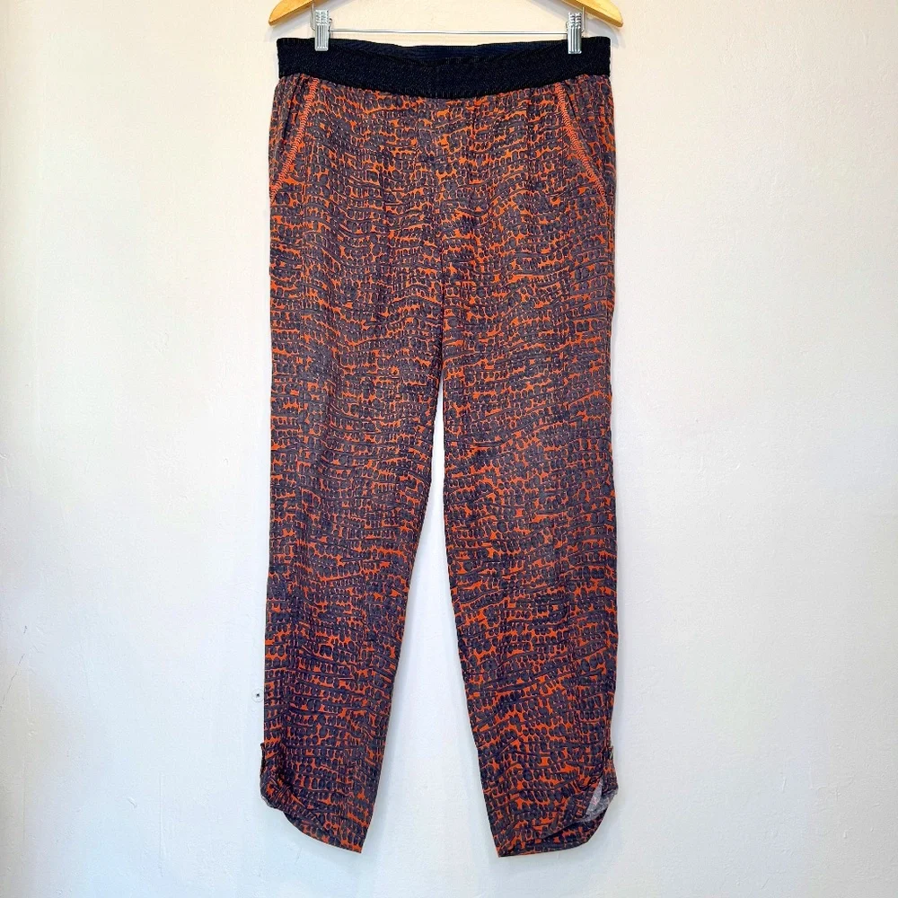 HEI HEI | Anthro Orange Mot Kiri Kiri AOP Retro Pullon Jogger Pant Trousers - Picture 2 of 12